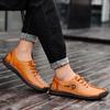 Men Leather Shoes Sneaker 2023 New Leather Handmade Shoes Men Casual Shoes