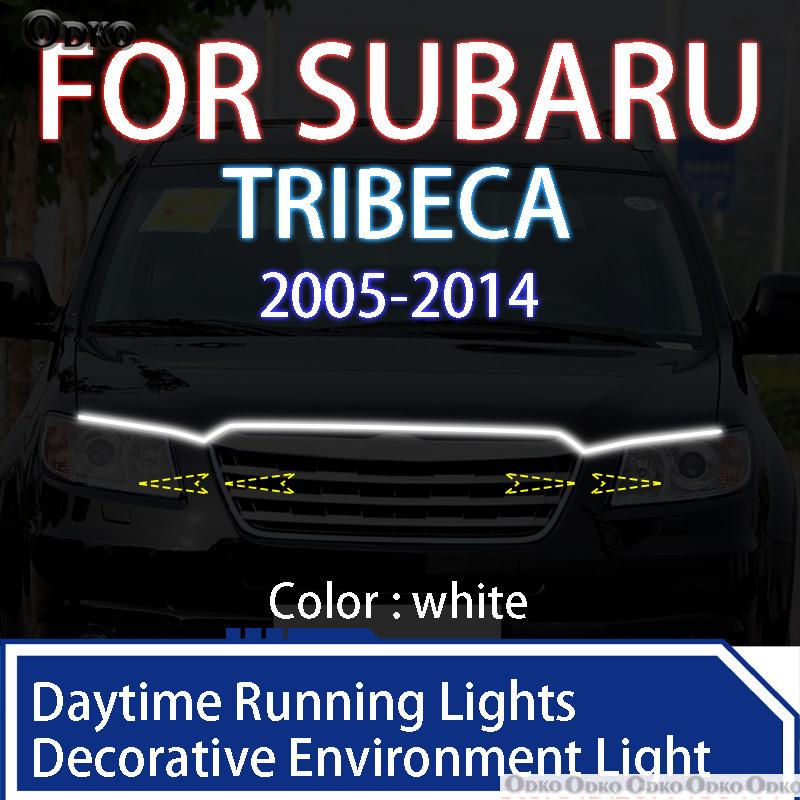 FOR Subaru TRIBECA 2005-2014 New upgrade LED Daytime Running Light Scan Starting Car Hood DRL Guide Decorative Ambient Lamp 12V