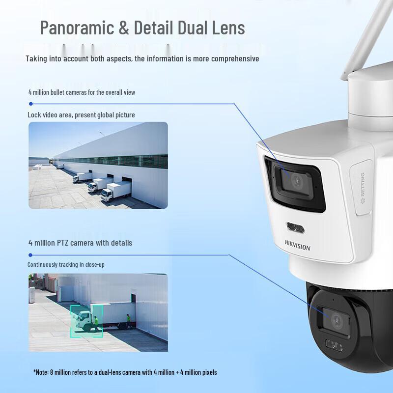 HIKVISION DS-2SC3Q144MZ-T/W 8 Мп Уличная WiFi PTZ камера безопасности CN вилка (адаптер в комплекте)