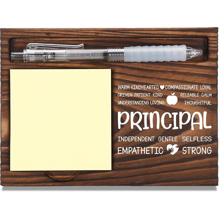 Teacher Assistant Appreciation Gifts, Thank You Gift for Teacher Aide, School Office Coworkers Staff Appreciation Gifts, Sticky Note Holder Wooden