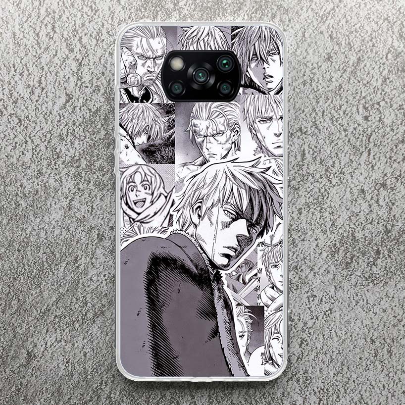 Vinland Saga Print Soft Case for Xiaomi Poco X7 X6 X5 X4 X3 Nfc Phone Shell F6 F5 Pro F4 GT F3 M5S M4 M3 Pattern Cove X7 X6 X5 X