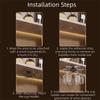 No Punching Glasses Hanging Rack Wall Mounted Goblet Hanging Rack Red Wine Cup Holder  Dining Rooms