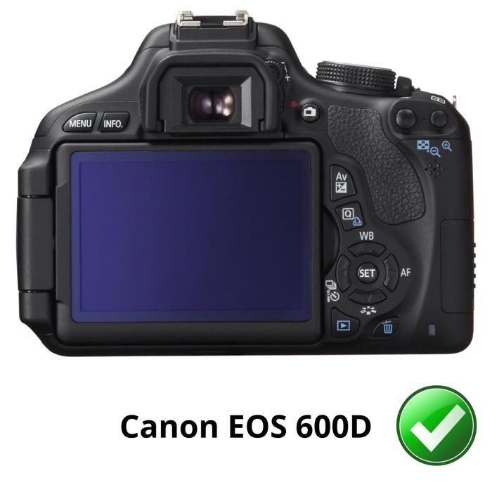 Protection écran pour Canon EOS 600D [Pack 2] Film Plastique Protecteur Résistant Ultra Mince Phonillico