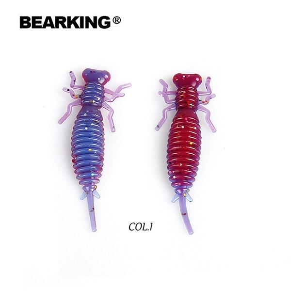 Мягкие приманки Bearking Larva, 85 мм, 4,5 г, 4 шт./пакет, искусственный силиконовый окунь, щука, гольян, приманка для плавания, отсадка, пластиковые приманки, червь