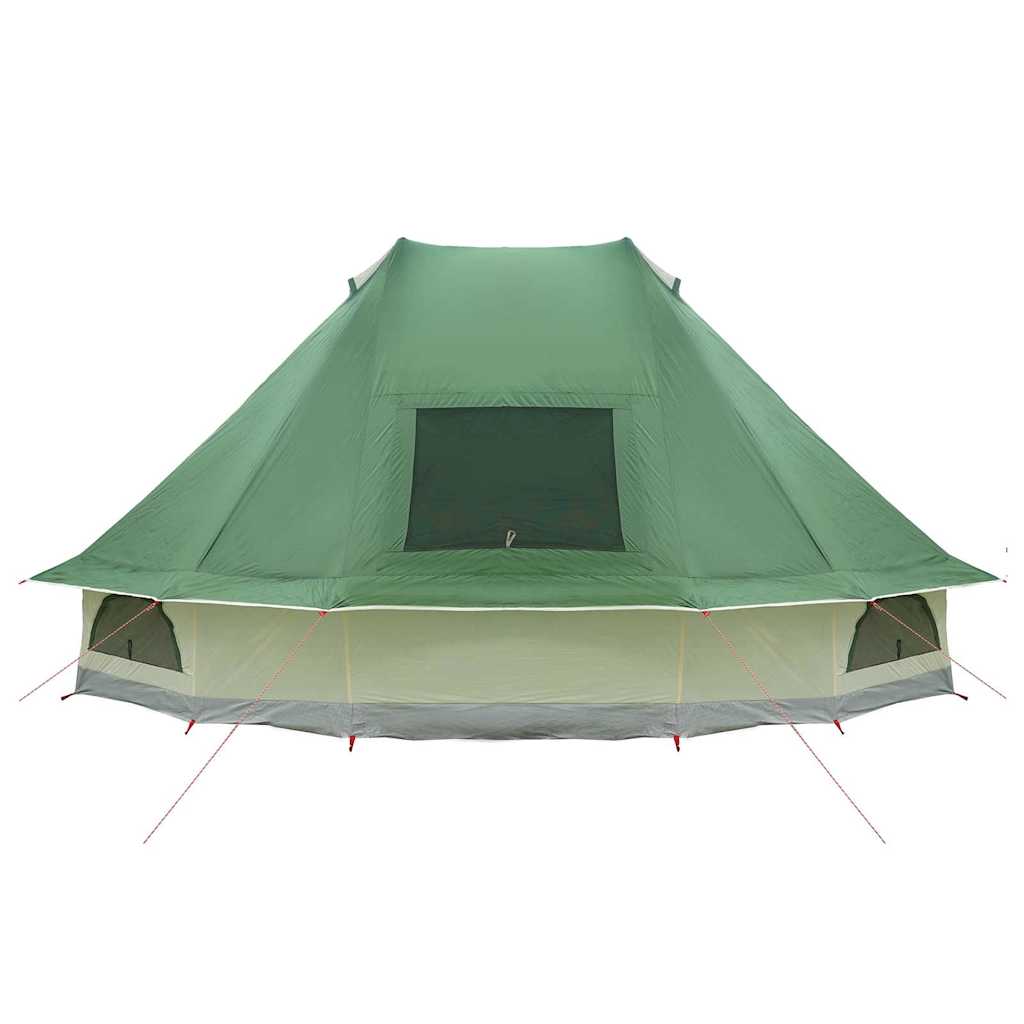 Tipi Tent with Roof and Storage Green 680 x 430 x 270 cm Taffeta