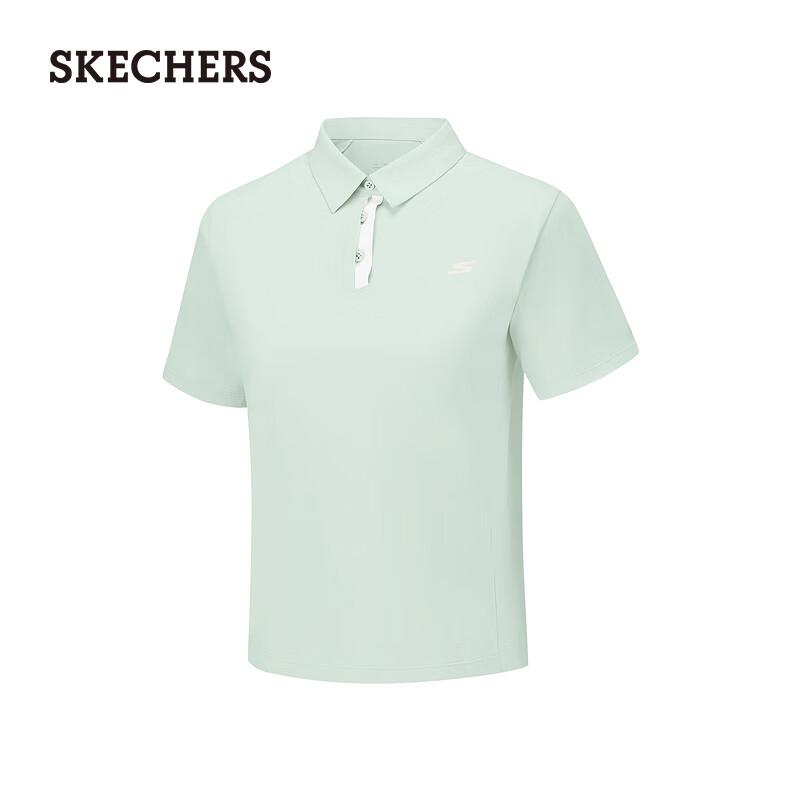 Skechers Женская удобная вязаная футболка-поло с коротким рукавом P226W009