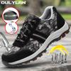 Oulylan Men Steel Toe Safety Shoes Proof Work Boots Breathable Comfortable Anti-smashing Anti-piercing Industrial Shoes Woman