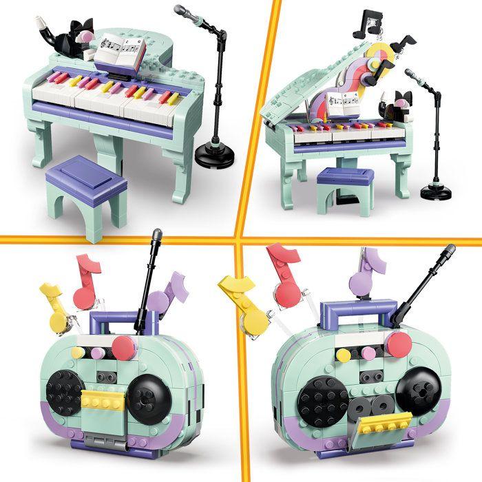LEGO Creator 3-en-1 31392 Décoration Musicale : Piano et Chat - Jouet dès 9 ans - Cadeau