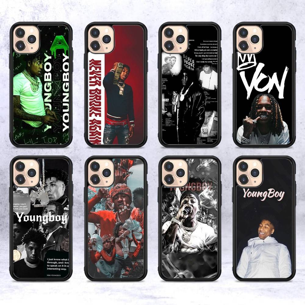 Rapper Youngboy Never Broke Again PC+TPU Phone Case For IPhone 17 16 15 14 13 12 11 Pro Max Plus Kawaii Cartoon Cover