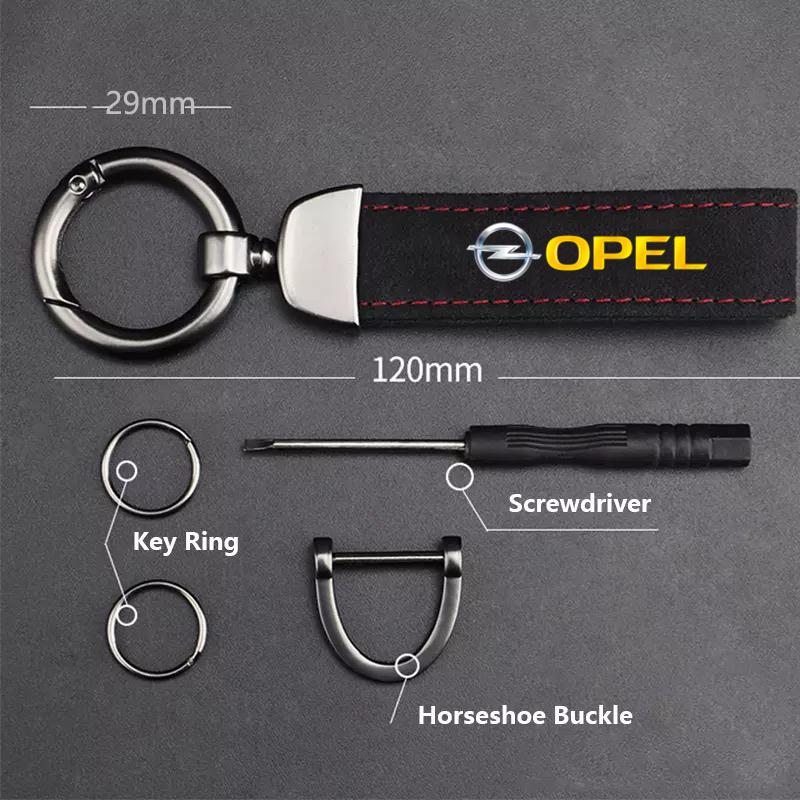 1pcs Leather Car Styling Badge Pendant 4s Shop Gifts Auto keychain For opel insignia astra j h g corsa d zafira b
