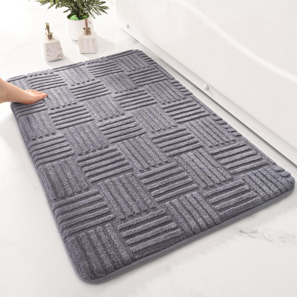 Thickened Bathroom Absorbent Mat Non-slip Durable Toilet Anti-slip Mat Decorative Door Mat Dirt-resistant Entrance Mat