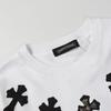 9989 CHROME HEARTS 2025 Летняя новая высококачественная хлопковая футболка с круглым вырезом, свободная, большого размера, для мужчин и женщин, парная футболка