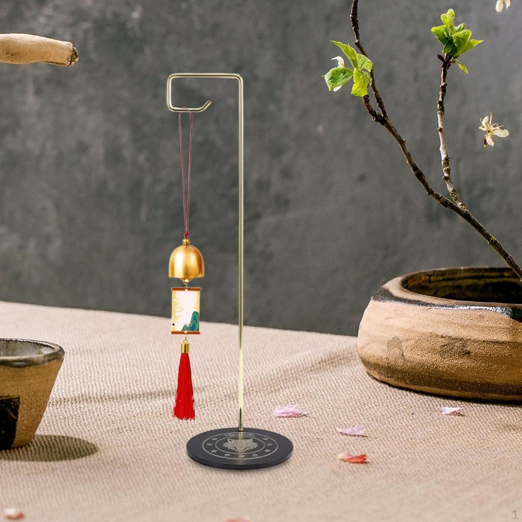 Desktop Wind Chime Holder Calligraphy Brush Hanger Decorative Hanging Stand for Living