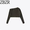 Za New Fall Women's Clothing 2025 Fashion Wind Fashion Slim Thread No Team Scale Long Sleeves Knitting 4938123