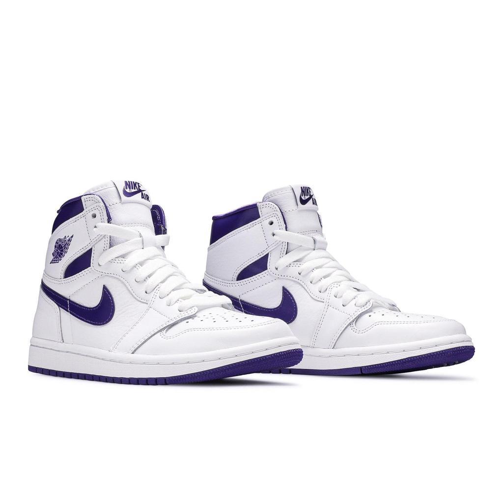Air Jordan 1 Retro High OG PreSchool 'Court Purple' (Unisex) White / Court Purple Kids' Basketball Shoes CU0449 151