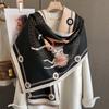 185x65cm New Fashion Pony Pattern Cashmere Scarf for Women Winter Acrylic Scarf Fashionable and Versatile Warm Shawl
