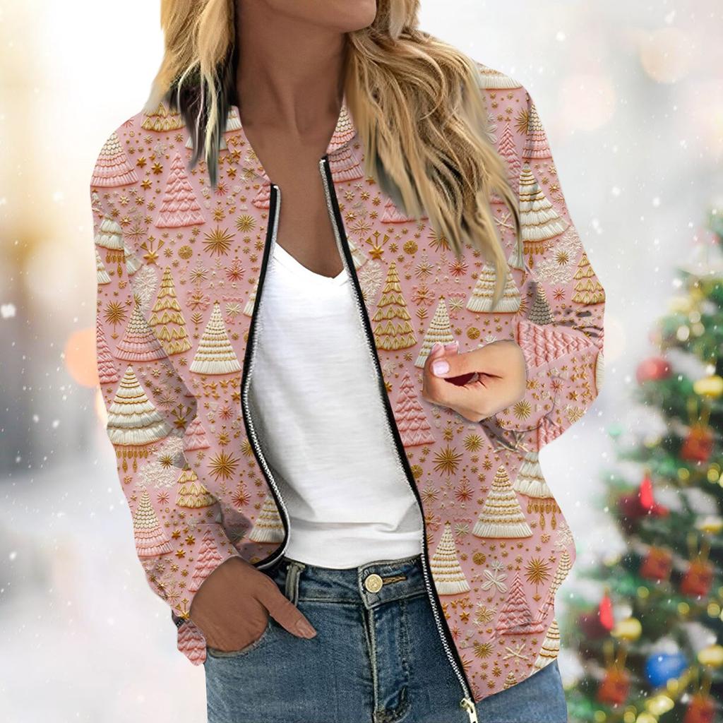 Женская куртка с длинным рукавом, легкая, на молнии, укороченная, с цветочным принтом, верхняя одежда, повседневная, стеганая куртка с карманами