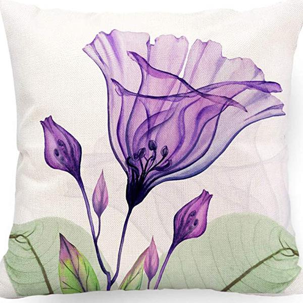 Ретро Американский Растительный Цветочный Принт Льняная Наволочка Гостиная Диван Автомобильная Подушка Подушка