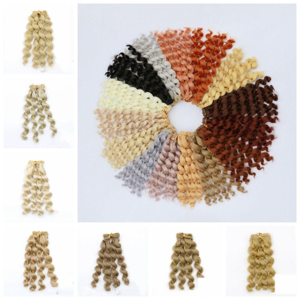 BJD парики кукольные волосы парик кукольные волосы BJD вьющиеся кукольные волосы для 1/3 1/4 1/6 1/12 вьющиеся кукла