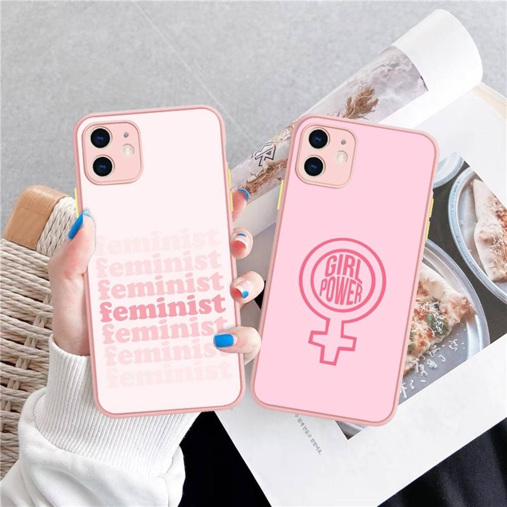 Феминистская Феминизм Эстетика Девушка Чехол для Телефона Для iPhone 13 12 X XS MAX Pro Max 16 15 11 14 Pro Max Ударопрочный Матовый Чехол