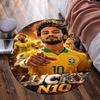 Lucky Football Neymar Journey Round Rug for Livingroom,Bedroom, Palyroom, Chair Rug, Area rug, Circle Carpet, Large Size Fan Christmas gift