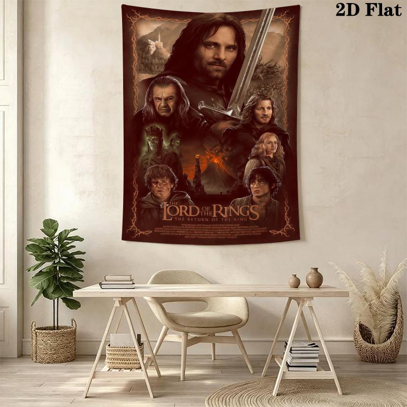 Hobbit Battle Five Armies Tapestry Fashion Print Wallmounted Background Wall Hanging Cloth Work Of Art Christmas Gift