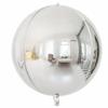 Silver 4D Balloons 50/60 Inches Metallic Balloons Round Balloons  New Year Accessories