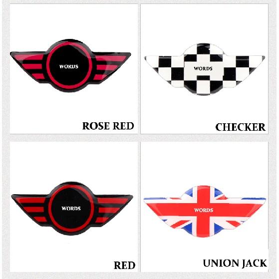 For Mini Cooper F55 F56 R55 R60 Universal For Car Steering Wheel Panel Decals 3D Center Interior Epoxy Stickers Auto