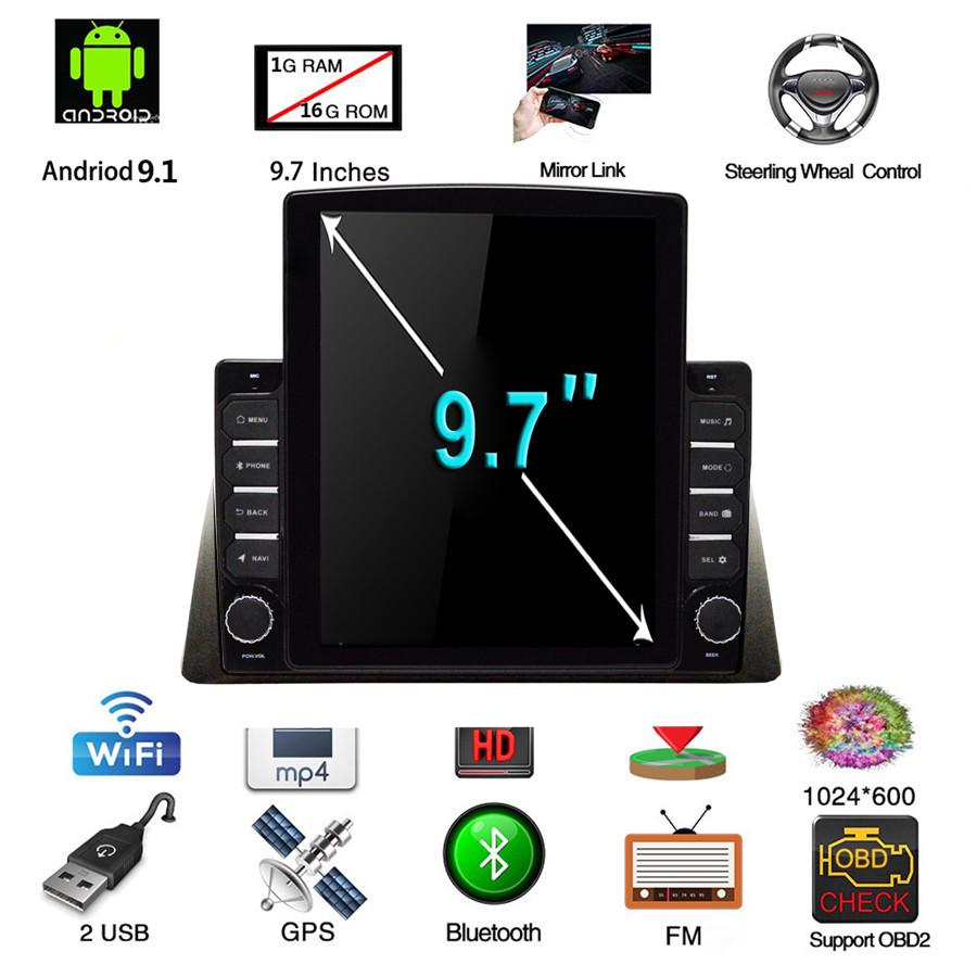 9.7" 1+16G Android 9.1 Стереомагнитола GPS-Навигация DAB OBD Для Honda Accord 2008-2012