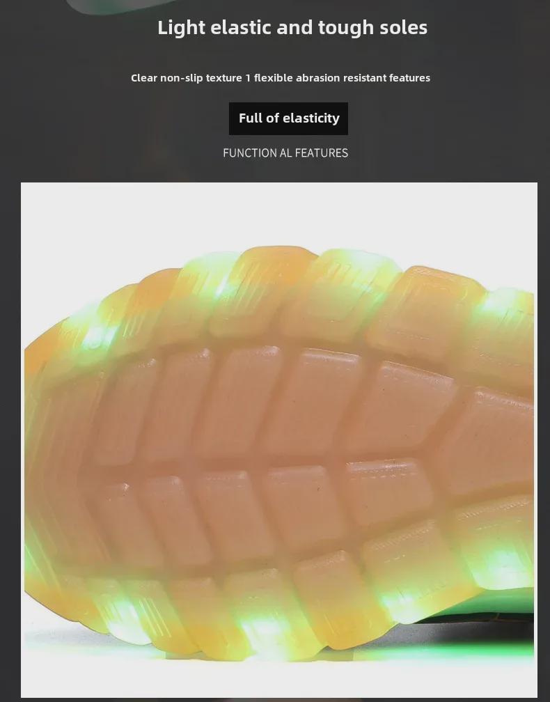 Best-Selling Children's LED Light-Up Shoes – USB Rechargeable Spider Design Sports Sneakers for Boys and Girls