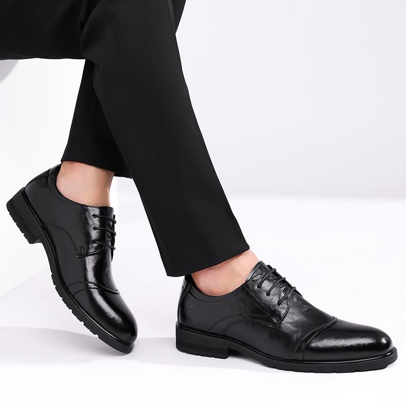 Коричневые повседневные деловые мужские кожаные туфли высокого качества в стиле ретро для отдыха на свежем воздухе, свадебные туфли жениха