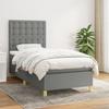 VidaXL Divan Bed with Mattress Dark Grey 100x200cm Fabric - Model 3142634