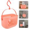 Bathroom Storage Basket Hanging Wall Mounted Plastic Organizer For Shower Cleaning Supplies Portable Bath Tote Basket For