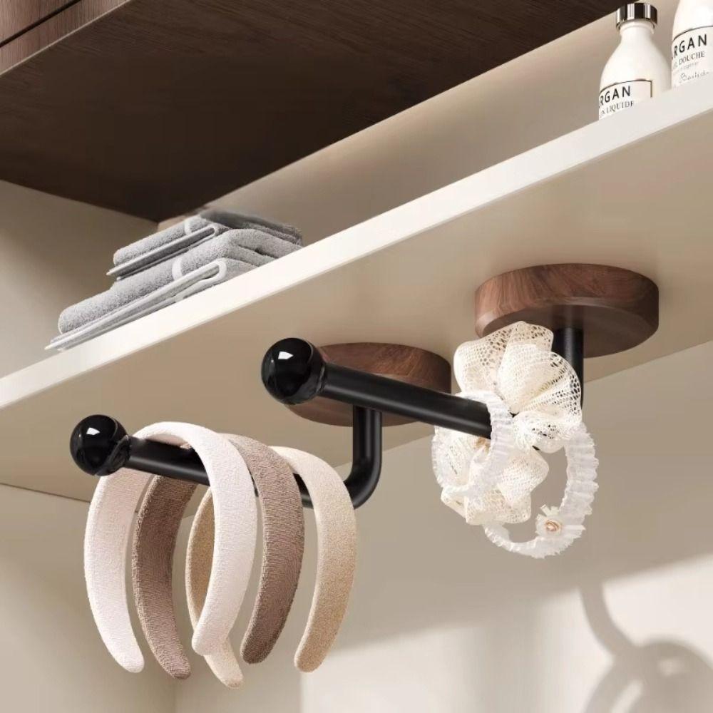 Log Walnut Curtain Hook Traceless Binding Tape Holder Durable Decorative Hook  Bathroom