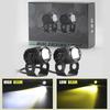 Automobile LED Spotlight Dual Color LED Lens 60W High/Low Beam Headlight Running Light Auxiliary Car Fog Light 12-24V