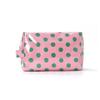 Waterproof Polka Dot Makeup Case Square Polka Dot Pattern Cosmetic Makeup Organizer PVC with Handle PVC Toiletries Storage Bag