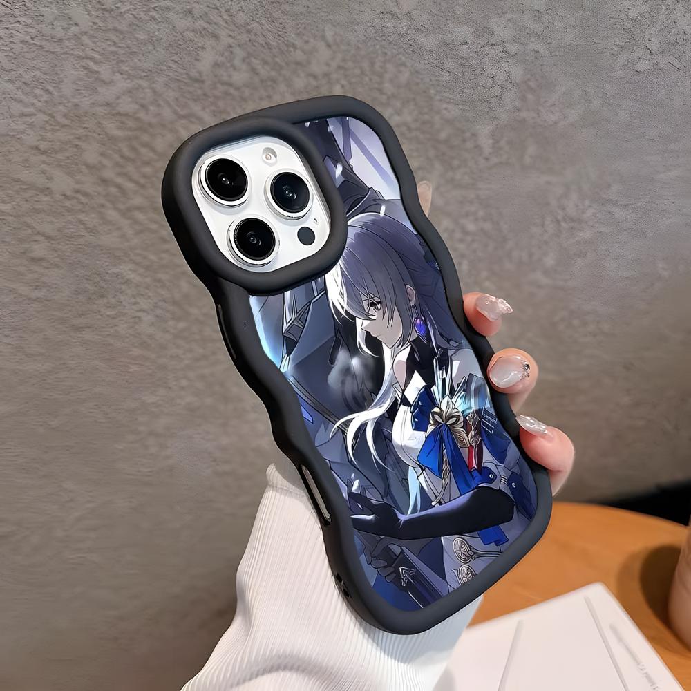 HSR Броня Волнистый Край ТПУ Чехол для Мобильного Телефона для iPhone 17 16 15 14 13 12 11 Air Pro Max Plus Цветной Чехол