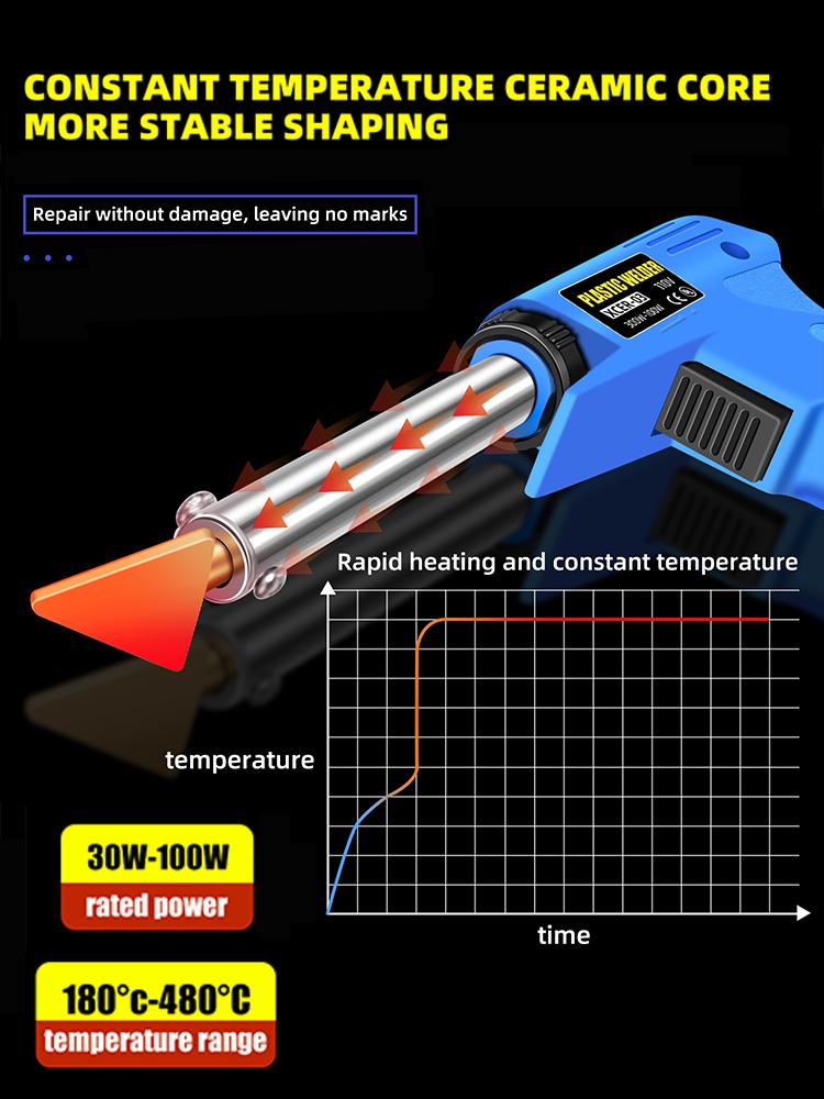 Электрический паяльник двойной мощности 110 В/220 В 30 Вт-100 Вт с европейской вилкой, регулируемый внутренний/внешний быстрый нагрев, детали сварочного инструмента