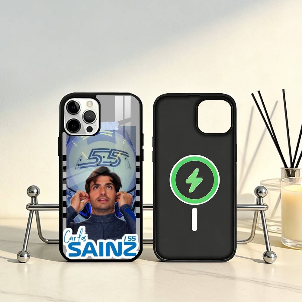 55 Chili C-Carlos S-Sainz Чехол для телефона для iPhone17,16,15,14,13,12,11 Plus,Pro Max Магнитный для Magsafe Беспроводной зарядки