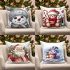 Домашний Декор Рождественской тематики Милые Наволочки Подходят для дивана Спальни Автомобиля Наволочка Подушка Прямоугольная Подушка для Спины