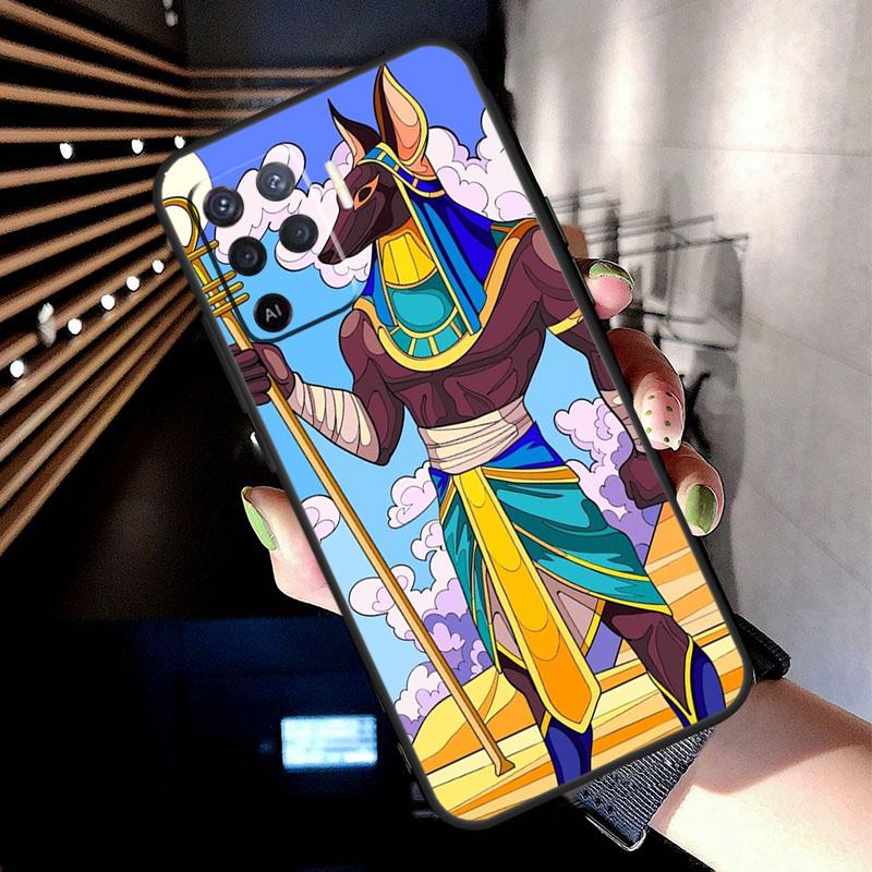 Египет Нефертити Анубис Анх Чехол Для Oppo A78 A98 A18 A38 A58 A60 A80 A40 A77 A57 A17 A74 A54 A94 A96 A76 A16 A15 A5 Pro