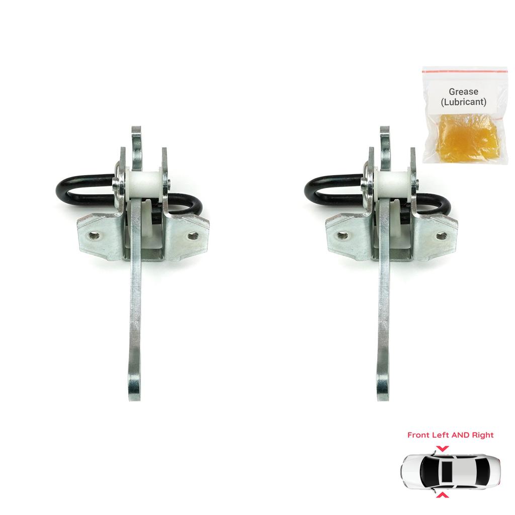 BDP1065-1 2 Pieces Front Left AND Right Door Catch Hinge Brake Stop Check Strap Limiter Lever Arm for BMW 5 Series E34 7 Series E32 51218155698