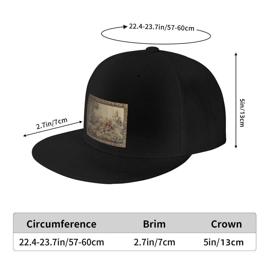 Aubusson Antique French Tapestry Print Baseball Caps Snapback Baseball Hats Casual Casquette Outdoor for Unisexs And WoUnisexs