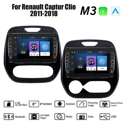 8 дюймов для Renault Captur Clio 2011-2018 с кнопкой Android автомобильный радиоприемник мультимедийный плеер навигация стерео GPS 2 Din Carplay 2 + 32 ГБ