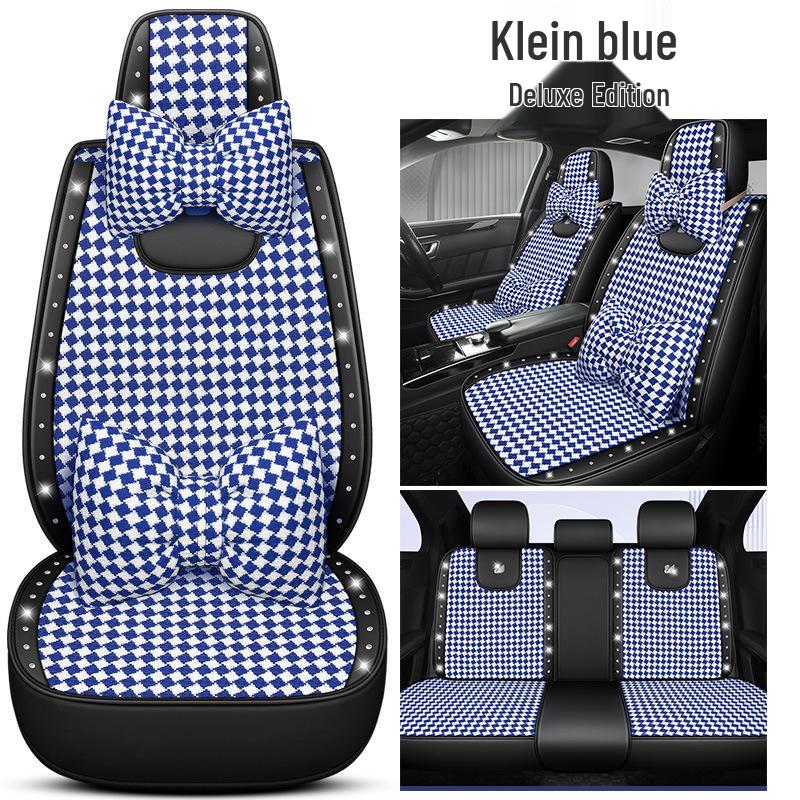 XMS Diamond Pattern 9D Car Seat Cushion, All-Season High-End Fabric, New Model Seat Cover