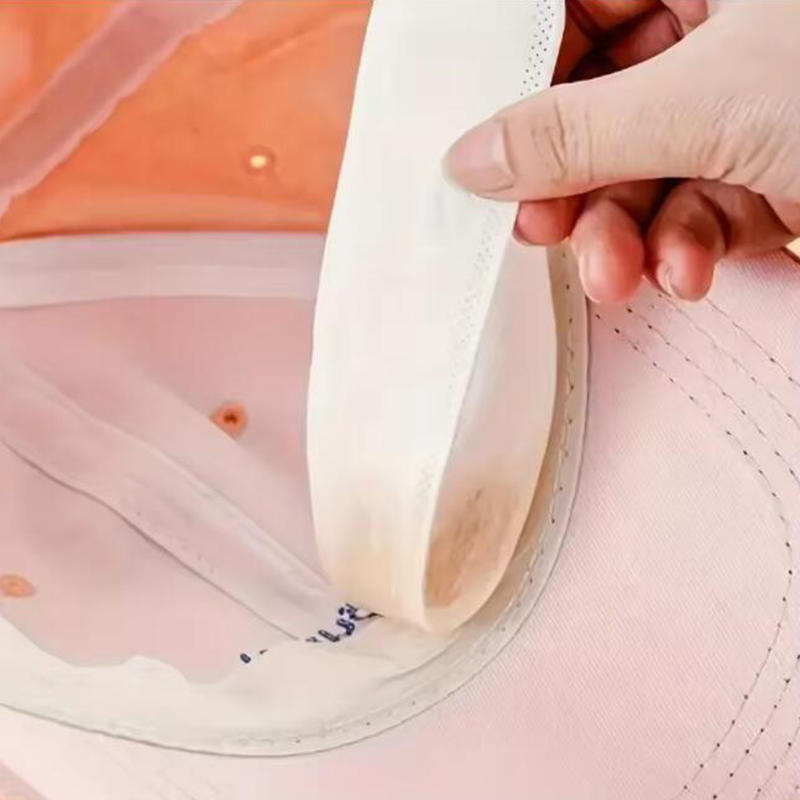 10 шт. Одноразовые наклейки на потную кромку, Защита от загрязнений, Тонкая дышащая подкладка для бейсболки, Потостойкая наклейка, Самоклеящаяся наклейка-подушечка от пота для шляпы