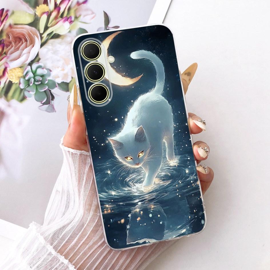 Чехол для Samsung Galaxy A17 A37 A57 5G Чехол Новый Стильный Цветок Прозрачный Мягкий Силиконовый Чехол для Телефона для Samsung A 17 A 37 A 57 Бампер