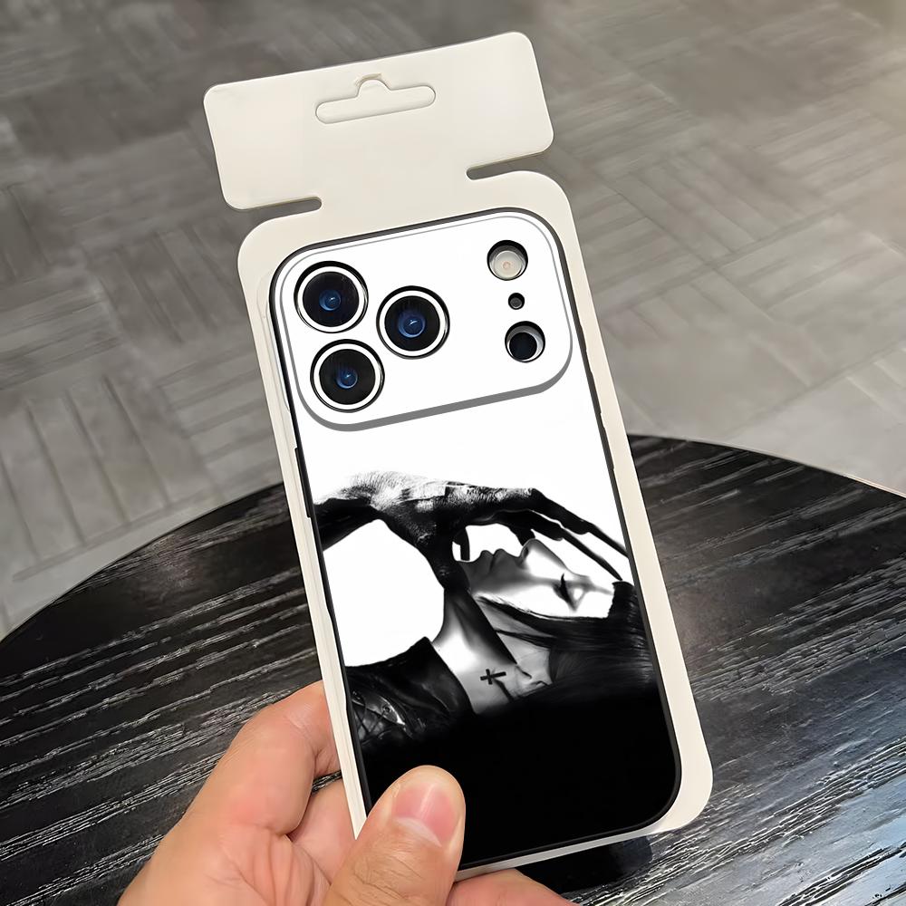 Чехол для телефона Lady G-Gaga для IPhone 17 Air 16 E Pro Max 15 14 13 Mini 12 Pro 11 Max Plus Черный Мягкий Корпус