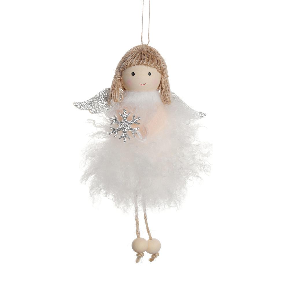 Lovely Christmas Angel Plush Doll Hanging Pendant Christmas Decoration for Home Christmas Tree Decorations Xmas New Year Gifts
