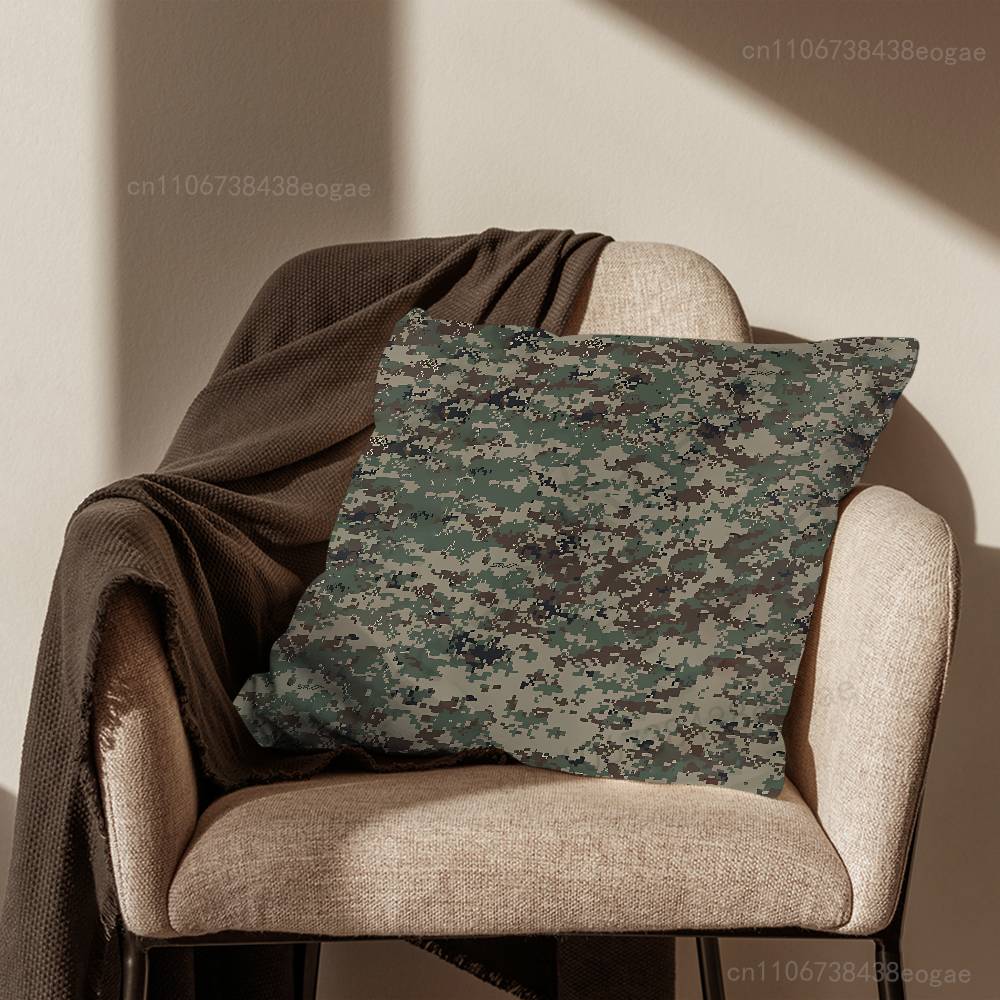 Чехол на декоративную подушку с рисунком Flecktarn Camo Для 45x45см,55x55см,30x30см Для украшения дома, спальни и как защита